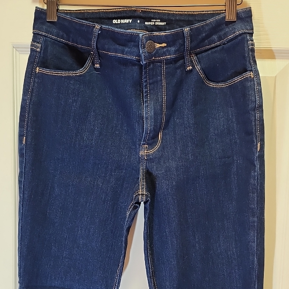 Old Navy Women's Dark Blue Super Skinny Jeans